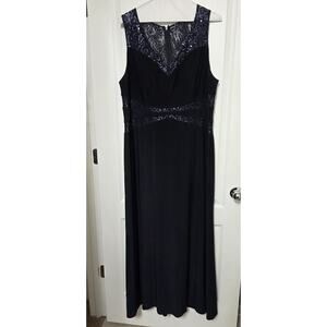 Nightway Collections Formal Navy Sequin Formal Dress 20W